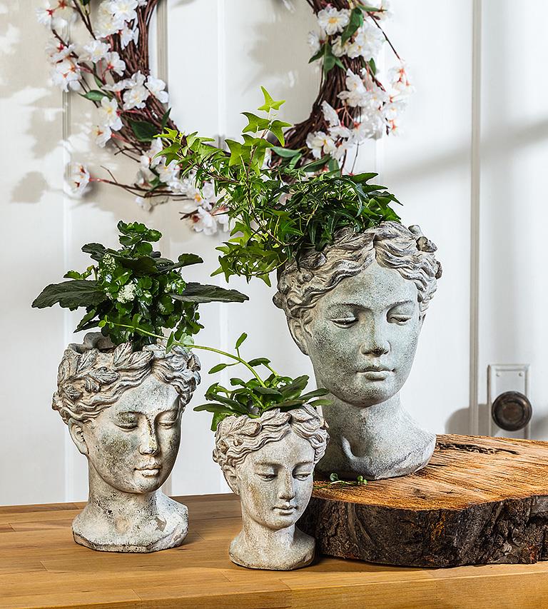 Extra Small Woman Head Planter