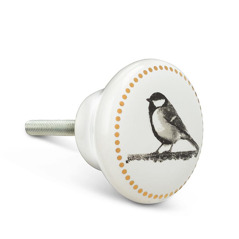 Chickadee Knob with Dots