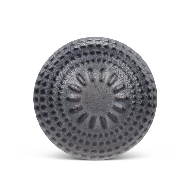 Embossed Ball Knob-Blk-1.5&quot;D