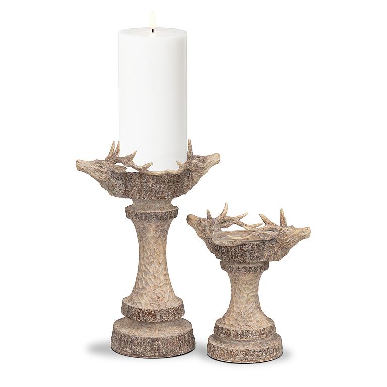Double Deer Head Pillar Holder