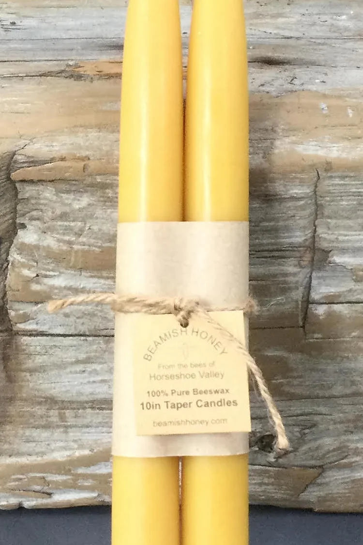 10&quot; Tapered Beeswax Candle