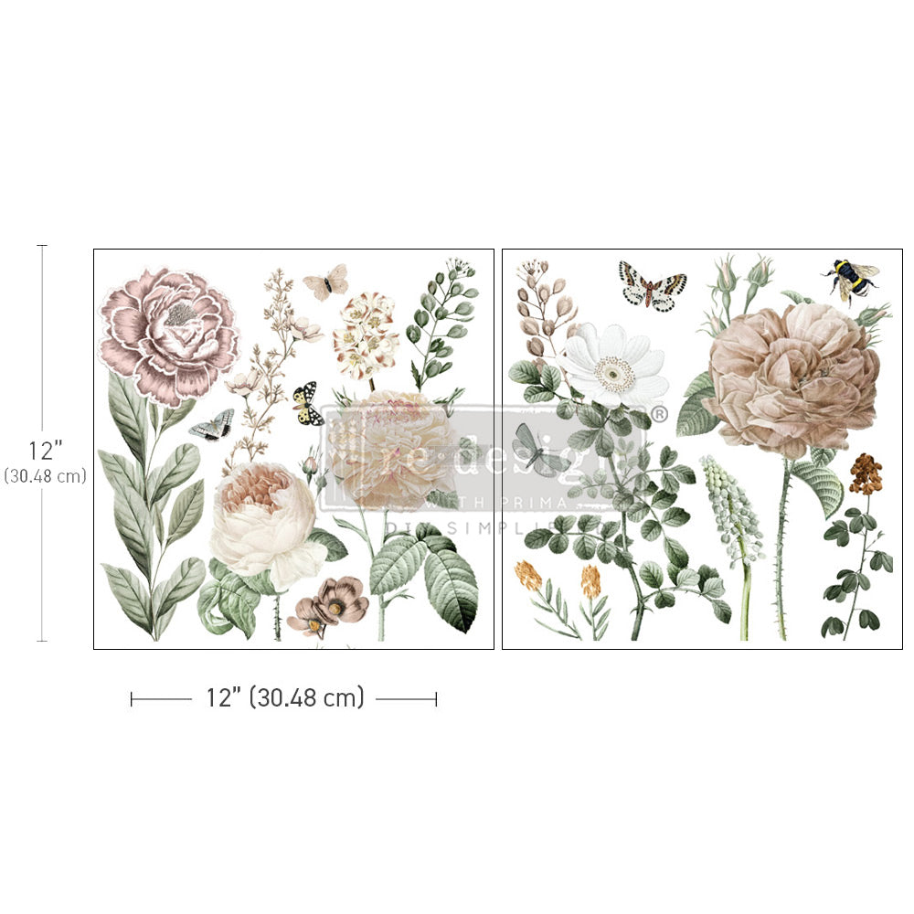 Redesign Decor Maxi Transfer - An Afternoon In The Garden-2 Sheets 12&quot;x12&quot;ea