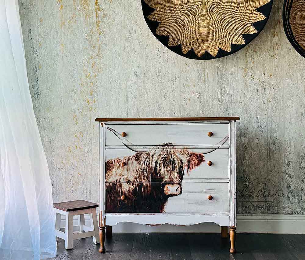 Redesign Decoupage Decor Fiber Tissue Paper A1 -Majestic Moo- 1 sheet