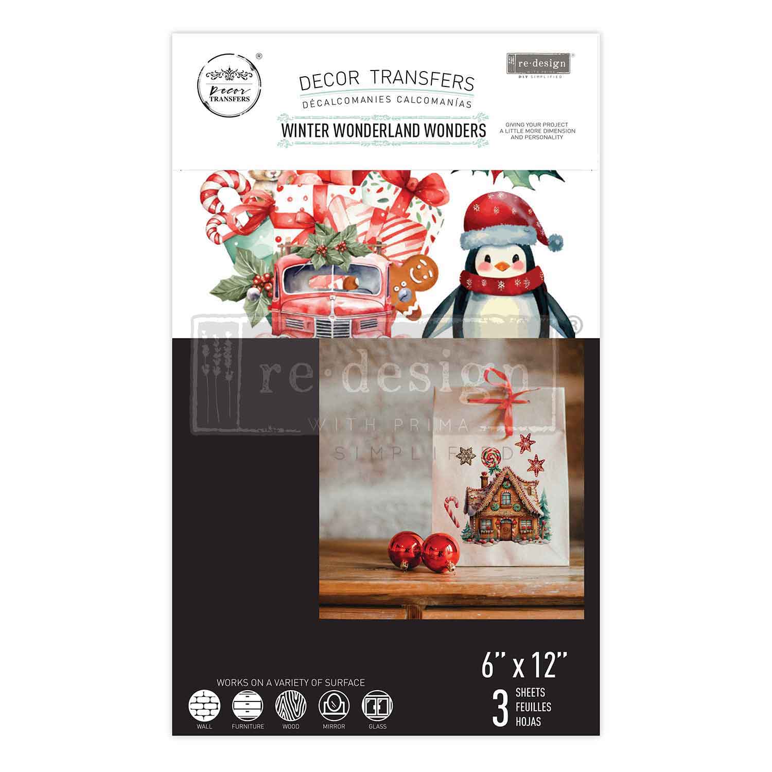 Decor Small Transfers® – Winter Wonderland Wonders – 3 sheets, 6″x12″