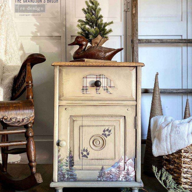 Decor Transfers® – Cabin Getaway  – total sheet size 24″x35″, cut into 2 sheets