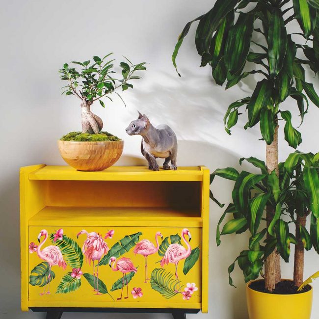 Decor Small Transfers® – Flamingo Pink– 3 sheets, 6″x12″