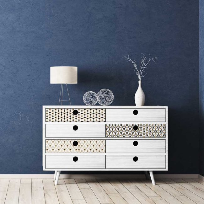 Decor Middy Transfers® -Moroccan Diamonds – 3 sheets,  8.5&quot; x 11&quot;.