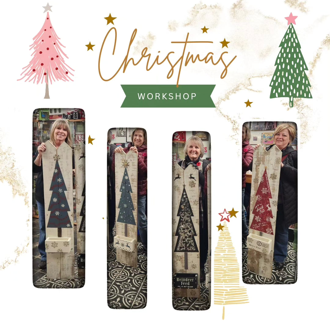 Upcycled Fence Board Christmas Tree Instore Workshop Project