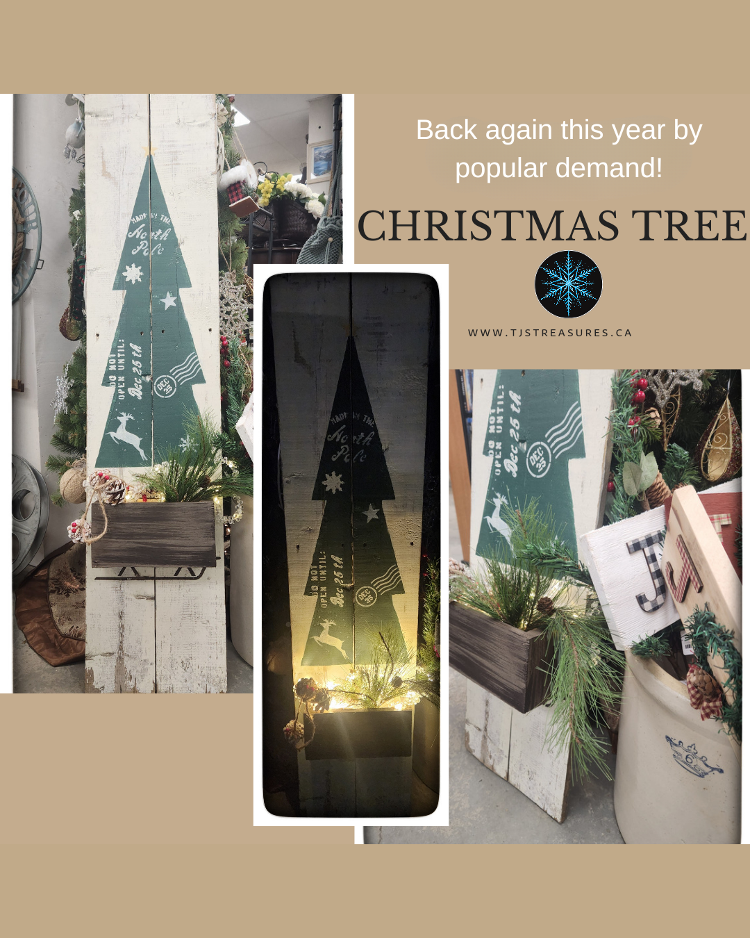 Upcycled Fence Board Christmas Tree Instore Workshop Project