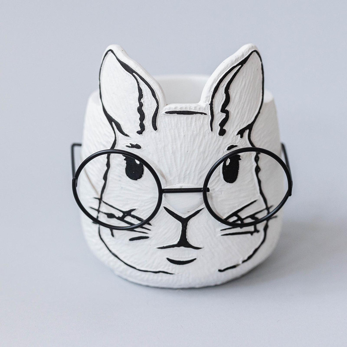 Cement Rabbit Flower Pot, Medium