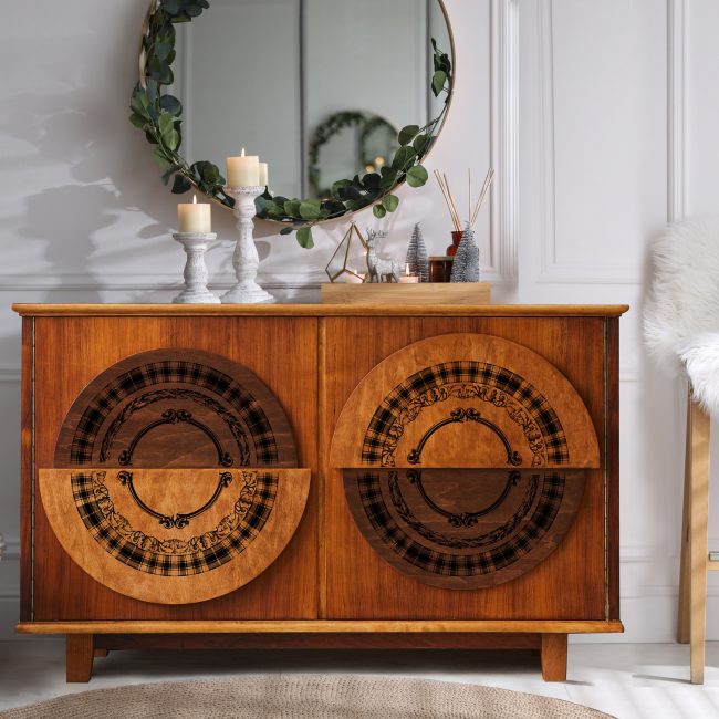 Decor Stamp – Curved Accents – 12″x12″ sheet size, total 6 pcs