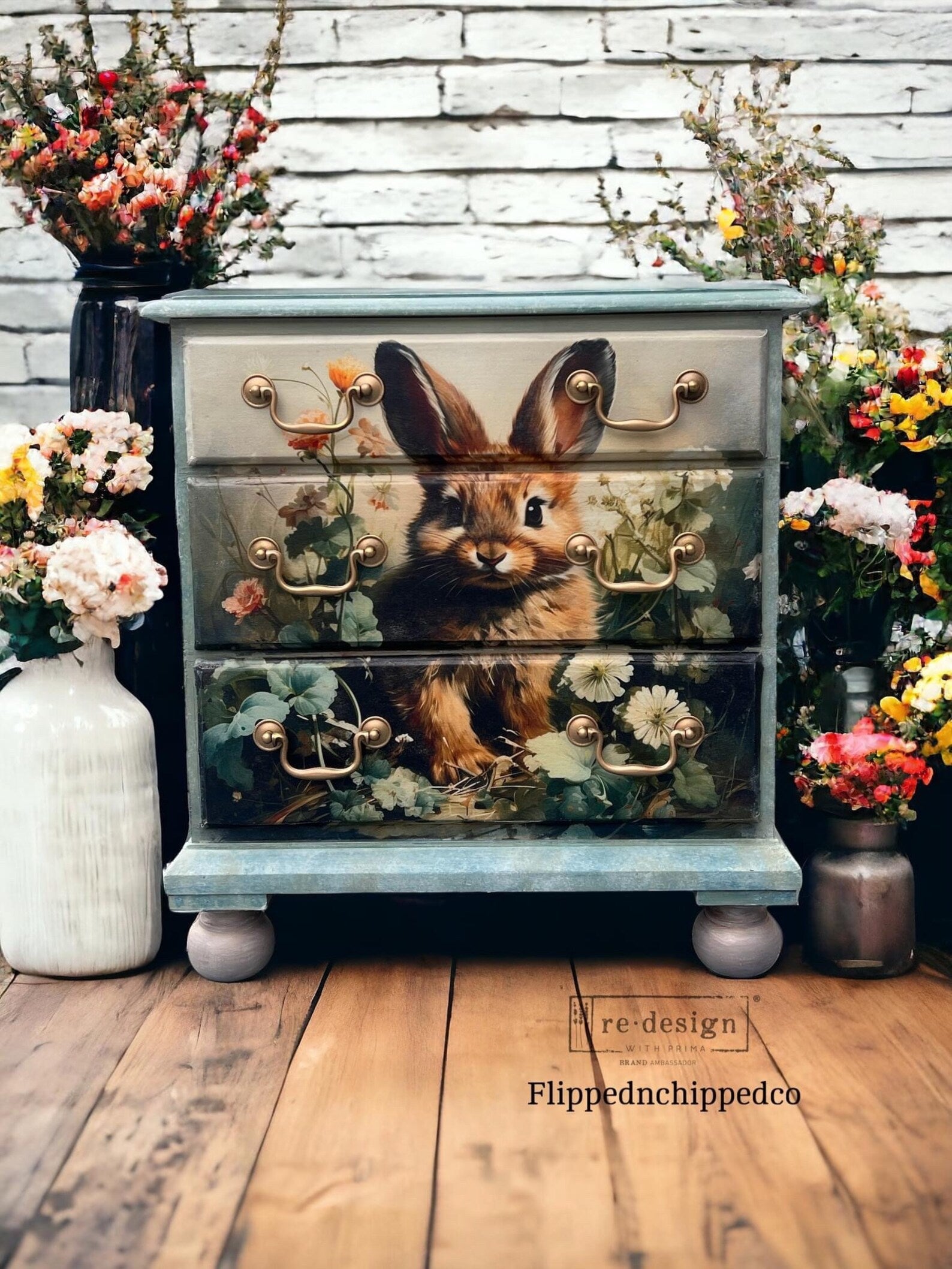 DECOUPAGE DECOR TISSUE PAPER – Dreamy Bunnies – 3 sheets, 19.5″X30″