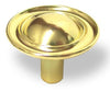 1-3/16&quot; Mid Century Hubcap Knob Polished Brass
