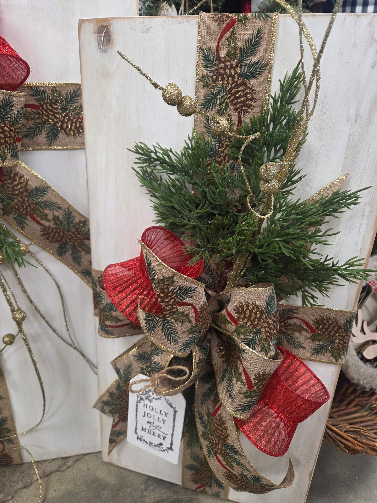 Wood Christmas Present Trio