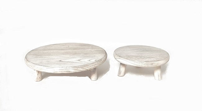 Wooden Round Stand with Legs