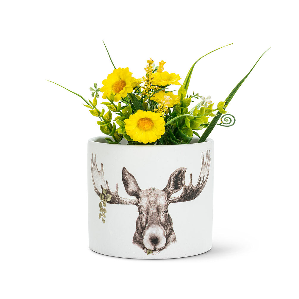 Small Forest Prince Moose Planter