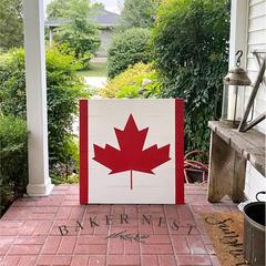 Baker Nest&#39;s Canada Flag Barn Quilt Stencil