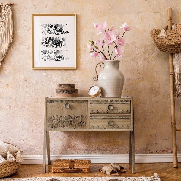 REDESIGN DECOR STAMP – BOHEMIAN DREAMER – 12″X12″ (8 PCS)