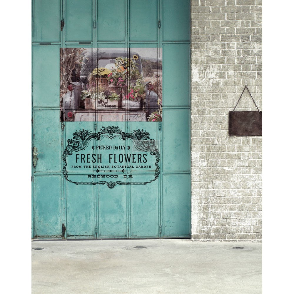 Fresh Flowers– total sheet size 24″x35″, cut into 3 sheets