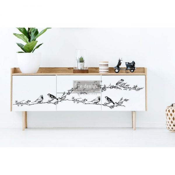 REDESIGN DÉCOR TRANSFERS®- BIRDS &amp; BERRIES 24″X 34″