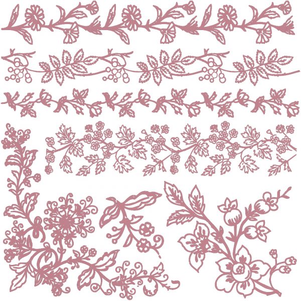 Decor Stamp – Bold Branches – 12″x12″ sheet size, total 7 pcs