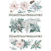 Decor Transfers® – Evergreen Florals – total sheet size 24″x35″, cut into 3 sheets