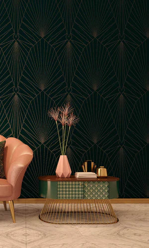 Decor Middy Transfers® -Golden Art Deco – 3 sheets,  8.5&quot; x 11&quot;.