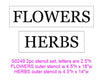 Flowers &amp; Herbs, 2 piece Stencil set