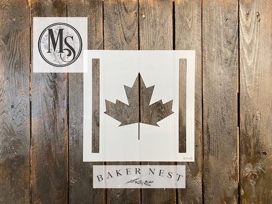 Baker Nest&#39;s Canada Flag Barn Quilt Stencil