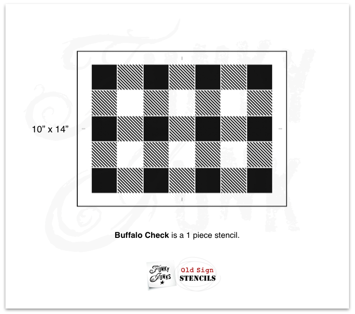 Buffalo Check Pattern by Funky Junk&#39;s Old Sign Stencils