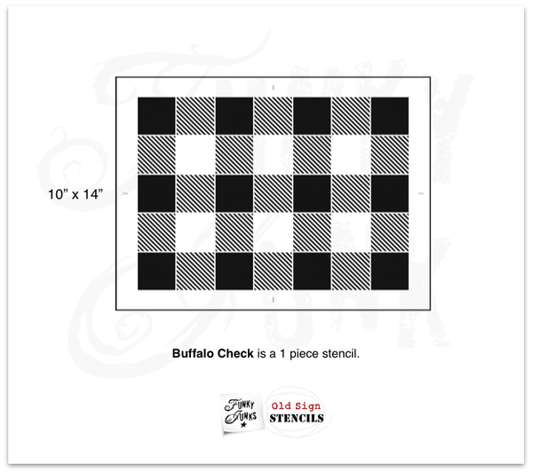 Buffalo Check Pattern by Funky Junk's Old Sign Stencils - TJ's ...