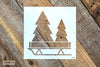 Christmas Trees with Sleigh by Funky Junk&#39;s Old Sign Stencils
