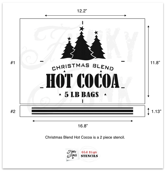 Christmas Blend Hot Cocoa by Funky Junk&#39;s Old Sign Stencils