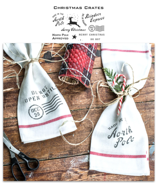 Christmas Crates by Funky Junk&#39;s Old Sign Stencils