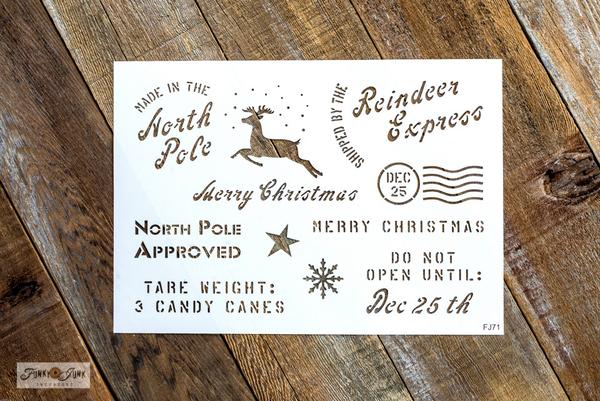 Christmas Crates by Funky Junk&#39;s Old Sign Stencils