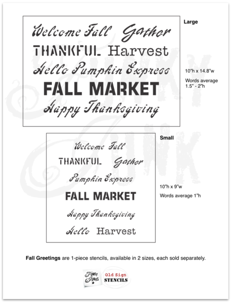 Fall Greetings by Funky Junk&#39;s Old Sign Stencils