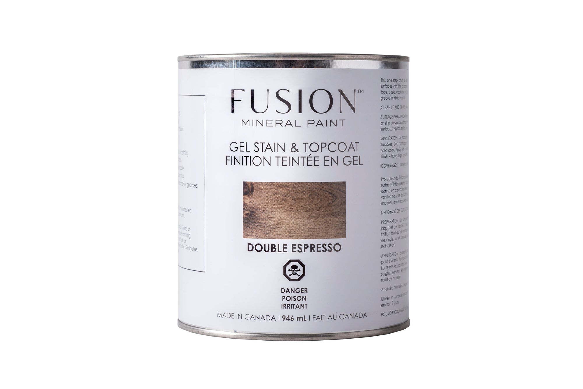 Fusion Gel Stain &amp; Topcoat - 946 mL - 4 colours