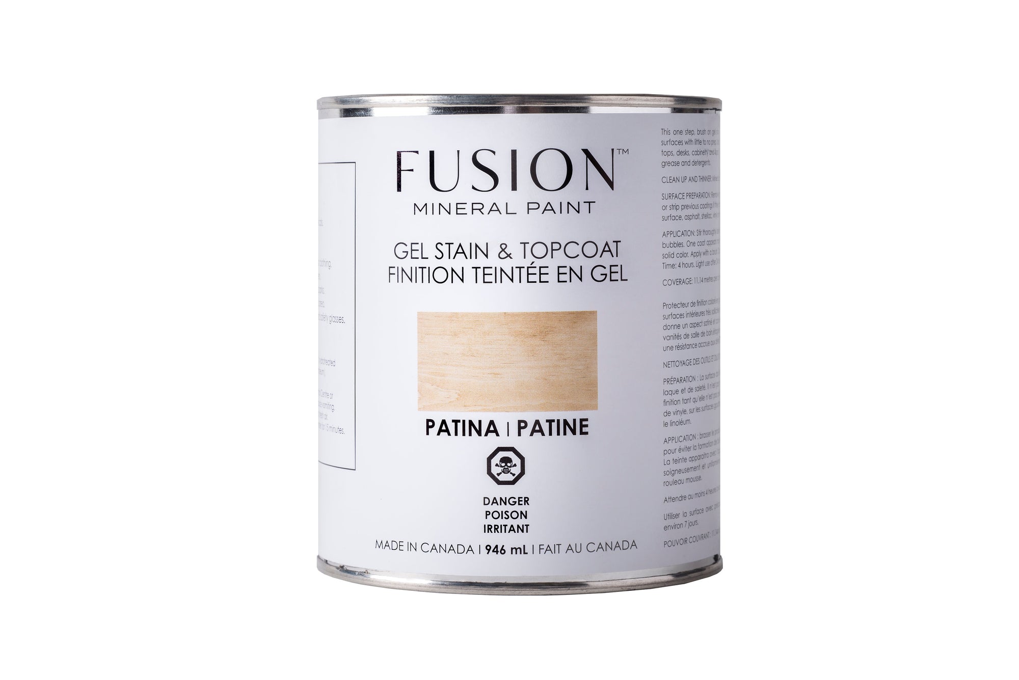 Fusion Gel Stain &amp; Topcoat - 946 mL - 4 colours