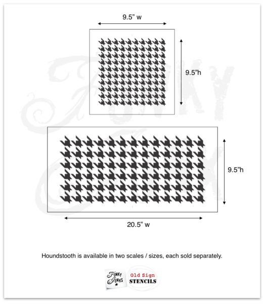 Houndstooth (Small size)-by Funky Junk&#39;s Old Sign Stencils