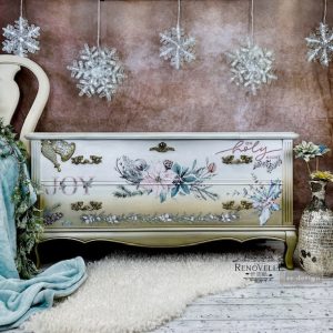 Decor Transfers® – Evergreen Florals – total sheet size 24″x35″, cut into 3 sheets