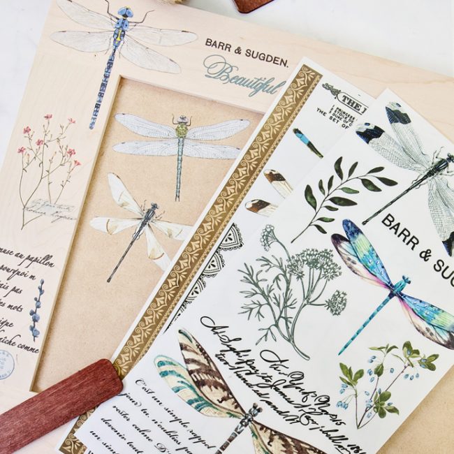 REDESIGN DECOR TRANSFERS® – SPRING DRAGONFLY – 3 SHEETS, 6″X12″