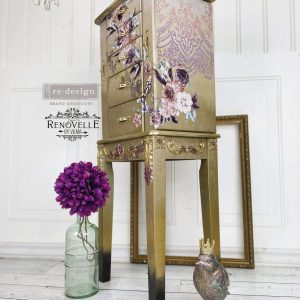 Redesign Decor Transfers® – Burgundy Rose Garden – total sheet size 24″x35″, cut into 3 sheets