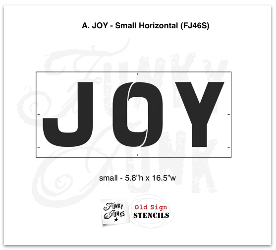 Joy small by Funky Junk&#39;s Old Sign Stencils