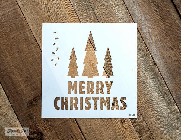 Merry Christmas by Funky Junk&#39;s Old Sign Stencils