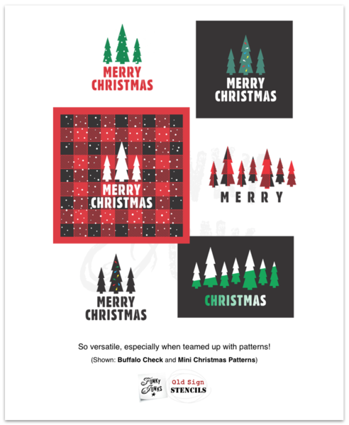 Merry Christmas by Funky Junk&#39;s Old Sign Stencils