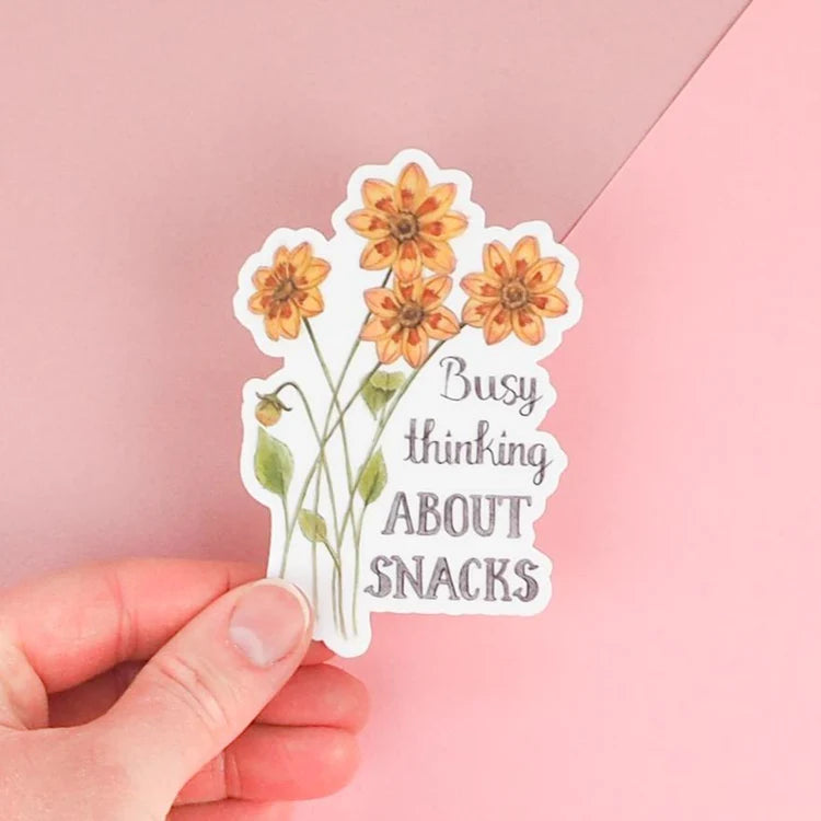 Busy Thinking About Snacks Sticker