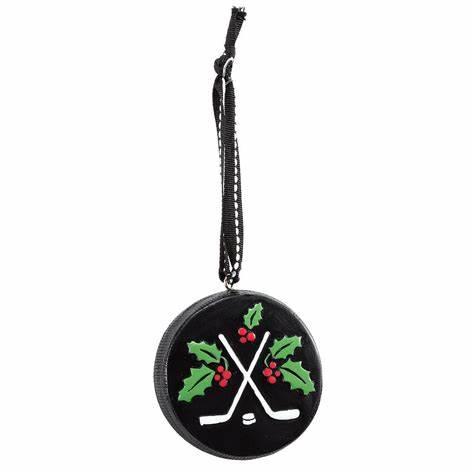 Hockey Dad Puck Ornament