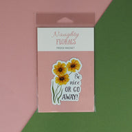 Be Nice or Go Away Vinyl Sticker