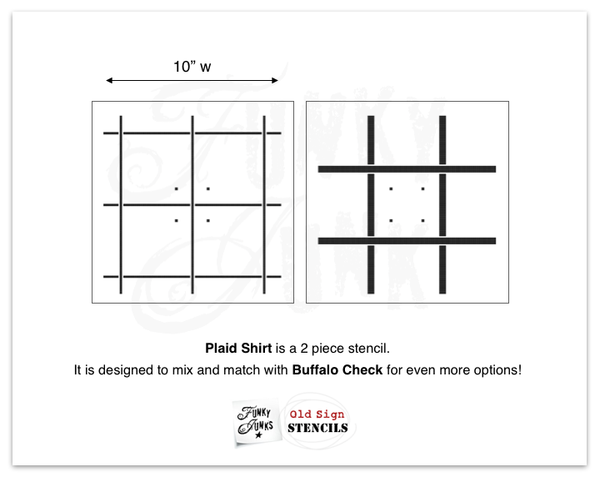 Plaid Shirt by Funky Junk&#39;s Old Sign Stencils