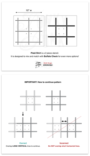 Plaid Shirt by Funky Junk&#39;s Old Sign Stencils